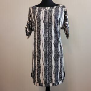 Diane Von Furstenberg Women's 100% Silk Mini Tunic Dress Bateau Neckline Size 2